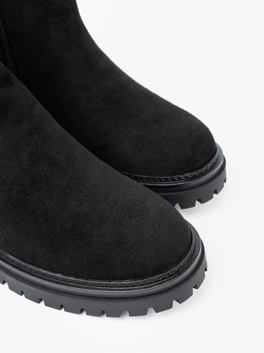 Botine negre clasice cu talpă groasă