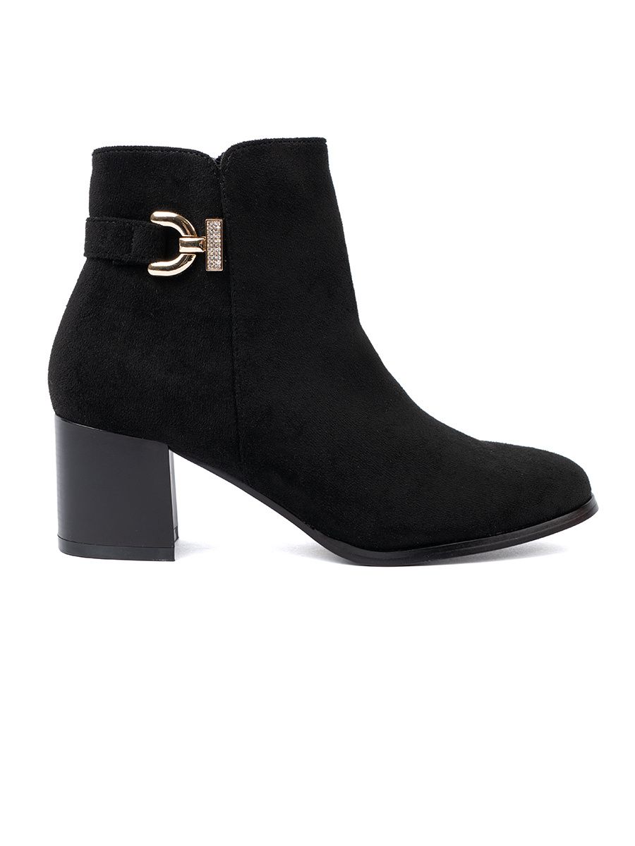 Botine negre elegante cu detalii rafinate