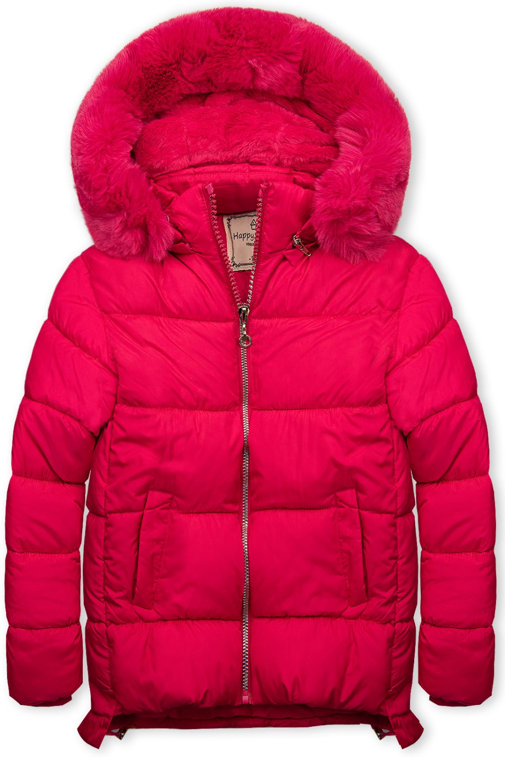 Geacă roz fucsia cu beltbag
