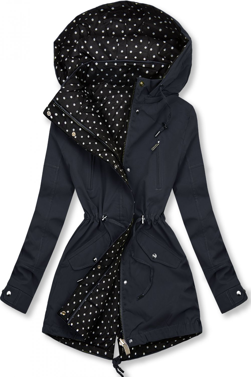 Parka bleumarin cu buline