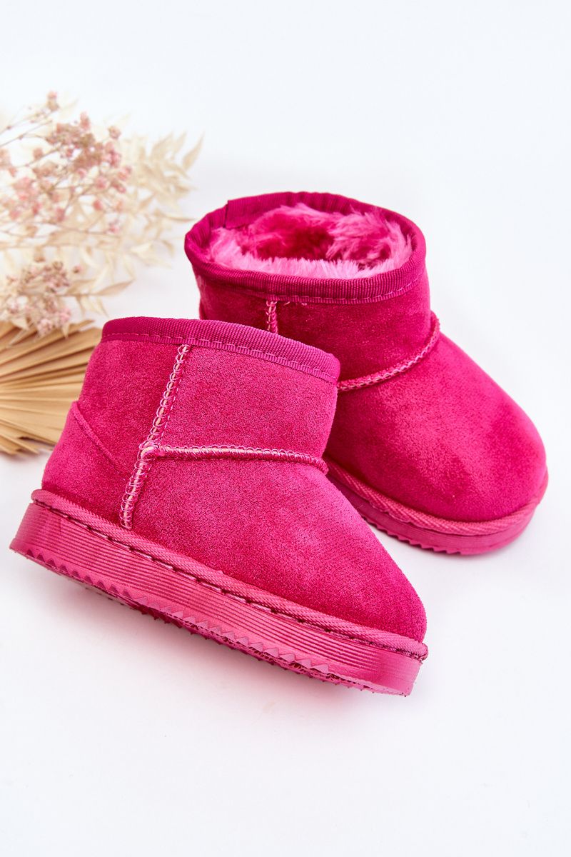 Cizme de zăpadă roz călduroase slip-on