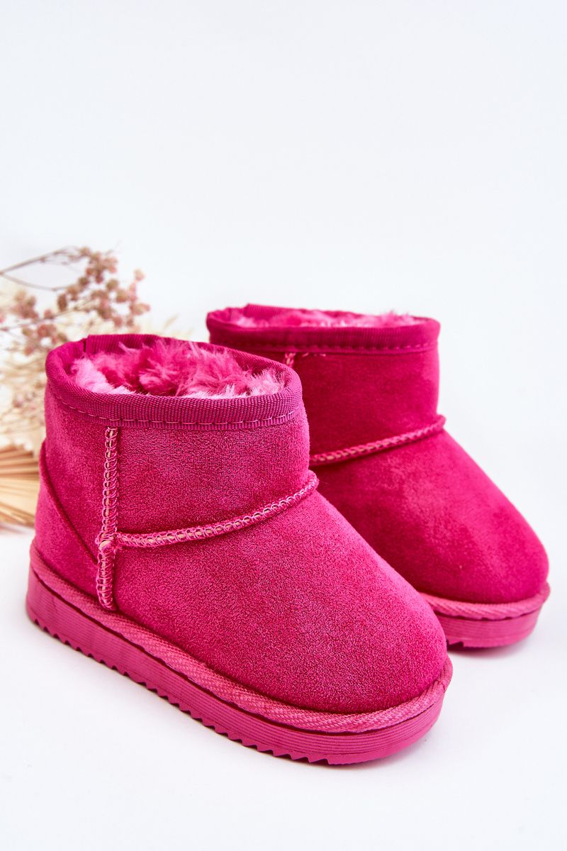Cizme de zăpadă roz călduroase slip-on