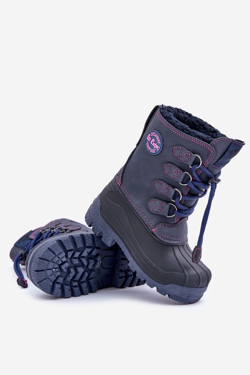 Cizme înalte de zăpadă călduroase cu șnur, albastre