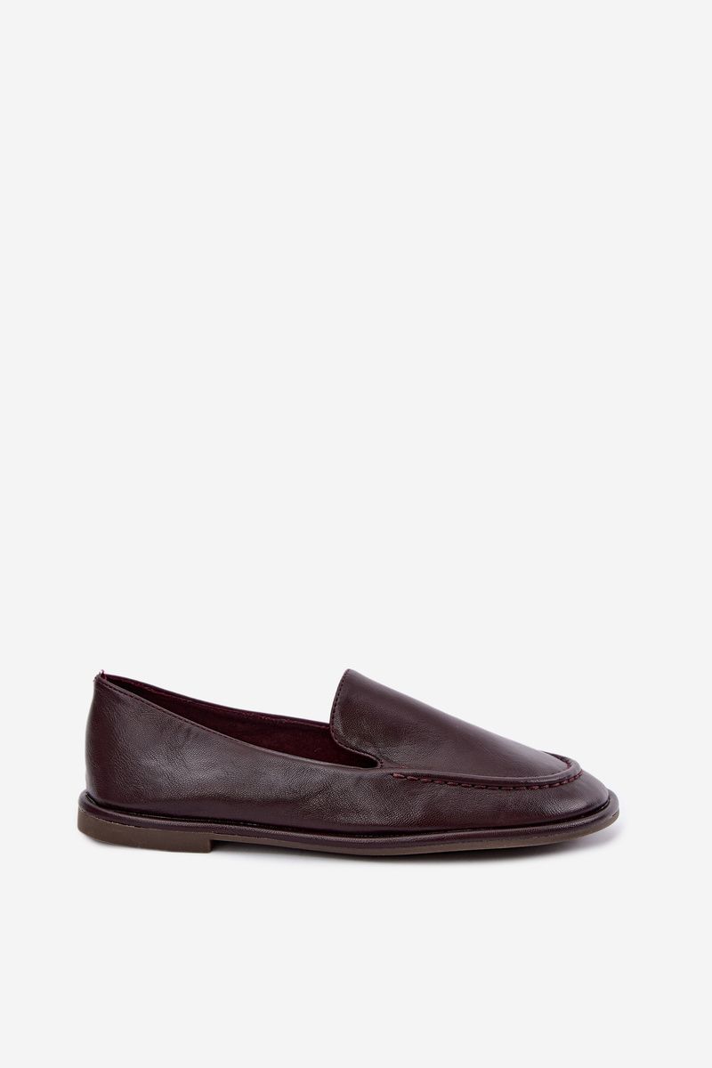 Mocasini bordo din piele ecologică