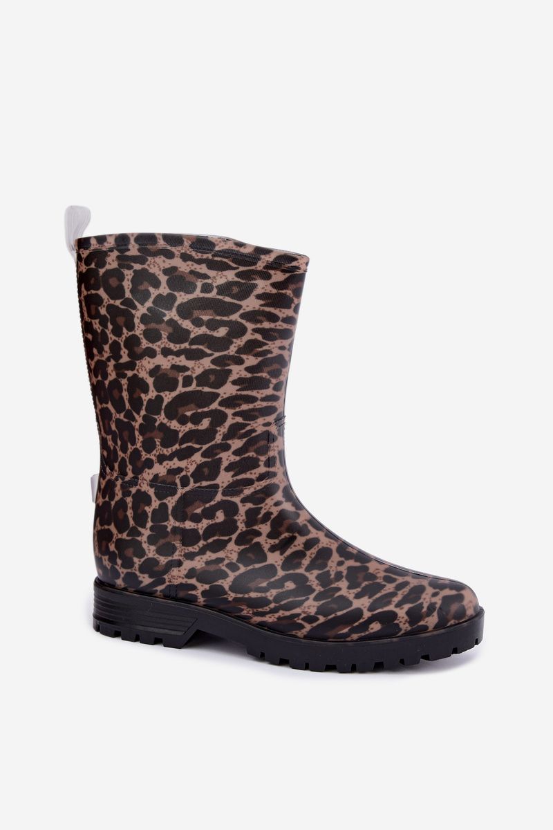 Cizme de cauciuc cu imprimeu animal print