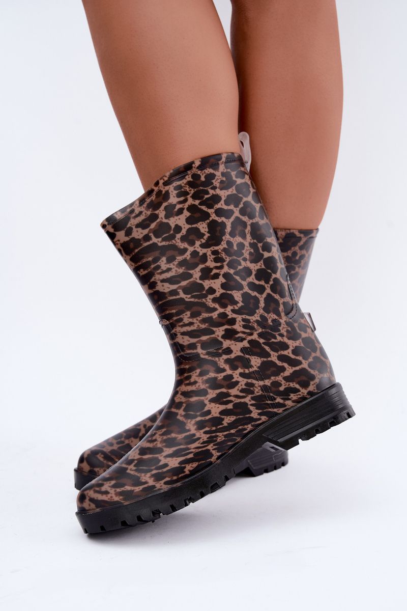 Cizme de cauciuc cu imprimeu animal print