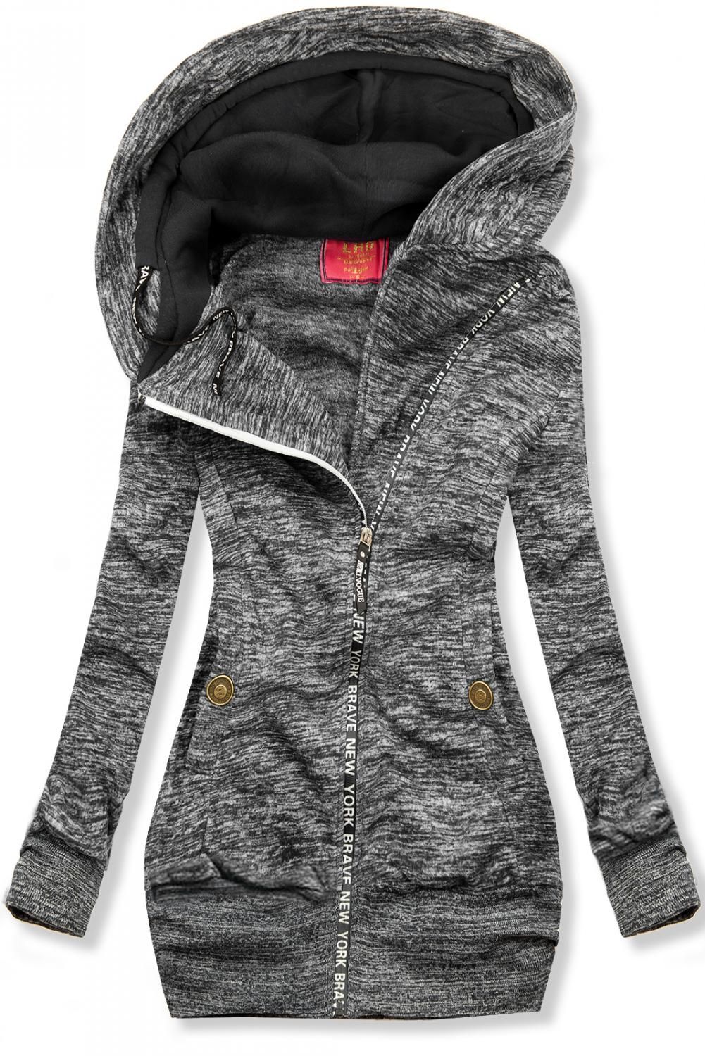 Hanorac antracit de fleece