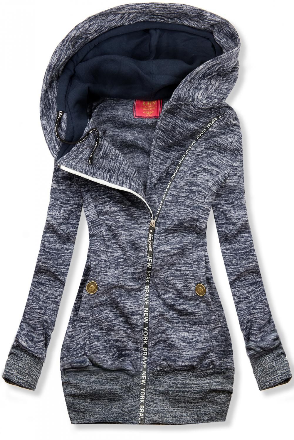 Hanorac albastru închis de fleece