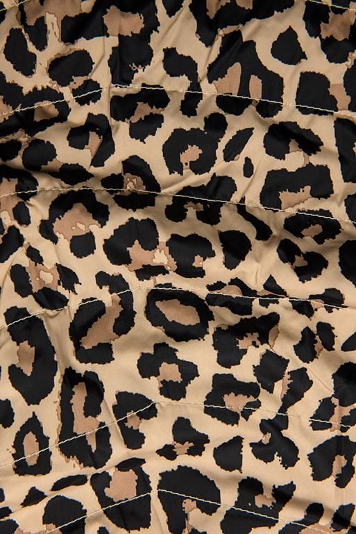 Parka galbenă reversibilă cu animal print