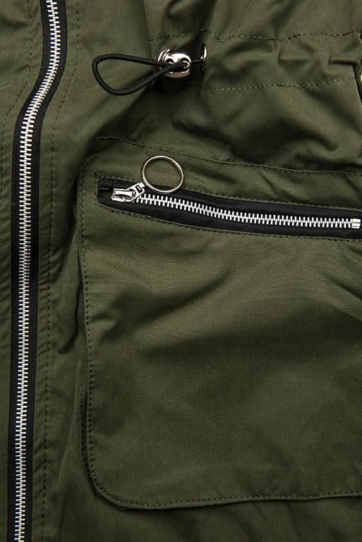 Geacă parka verde de primăvară/toamnă