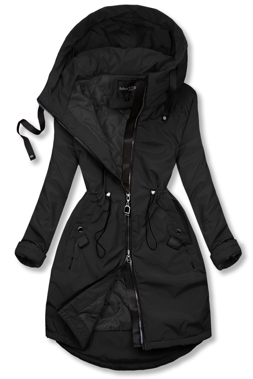 Palton/parka de tranziție negru