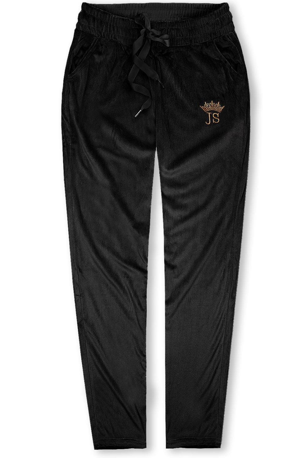 Pantaloni de trening din catifea negri