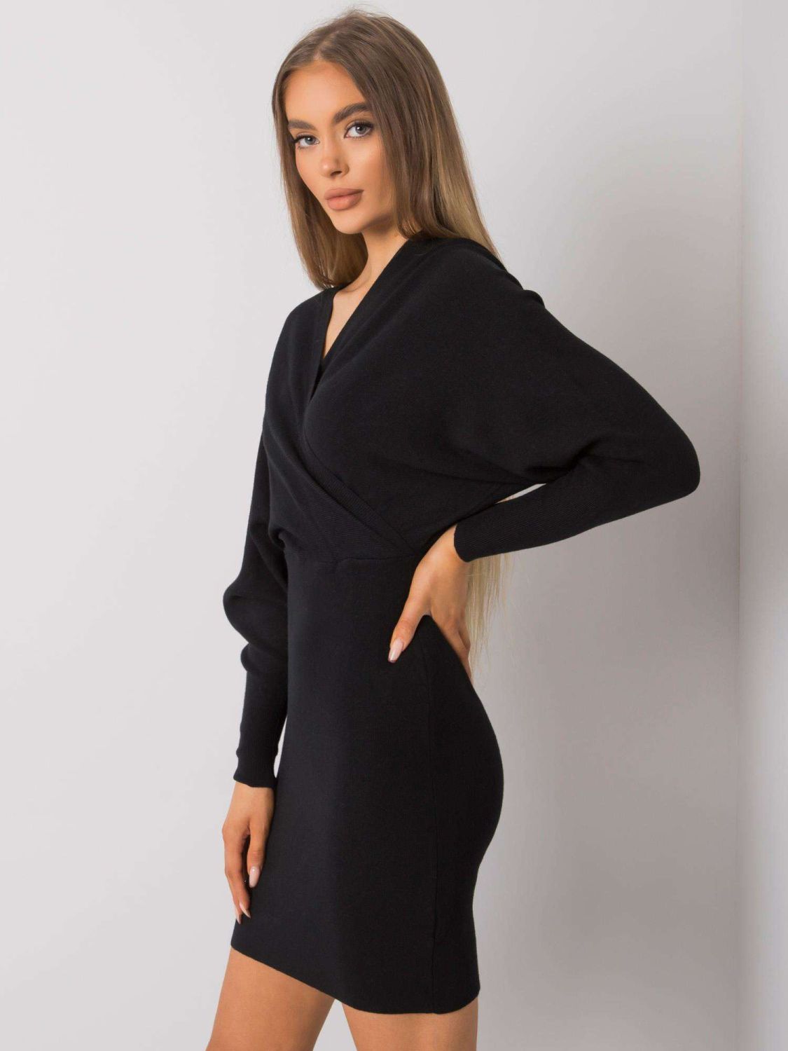 Rochie tricotată neagră OCH BELLA