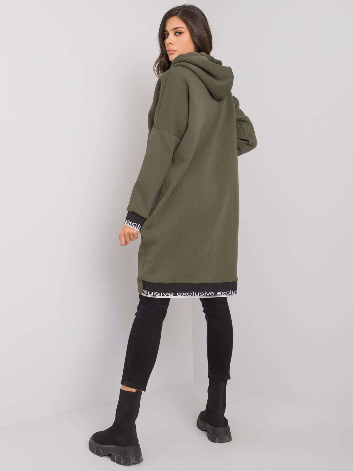 Bluza dama khaki cu fermoar