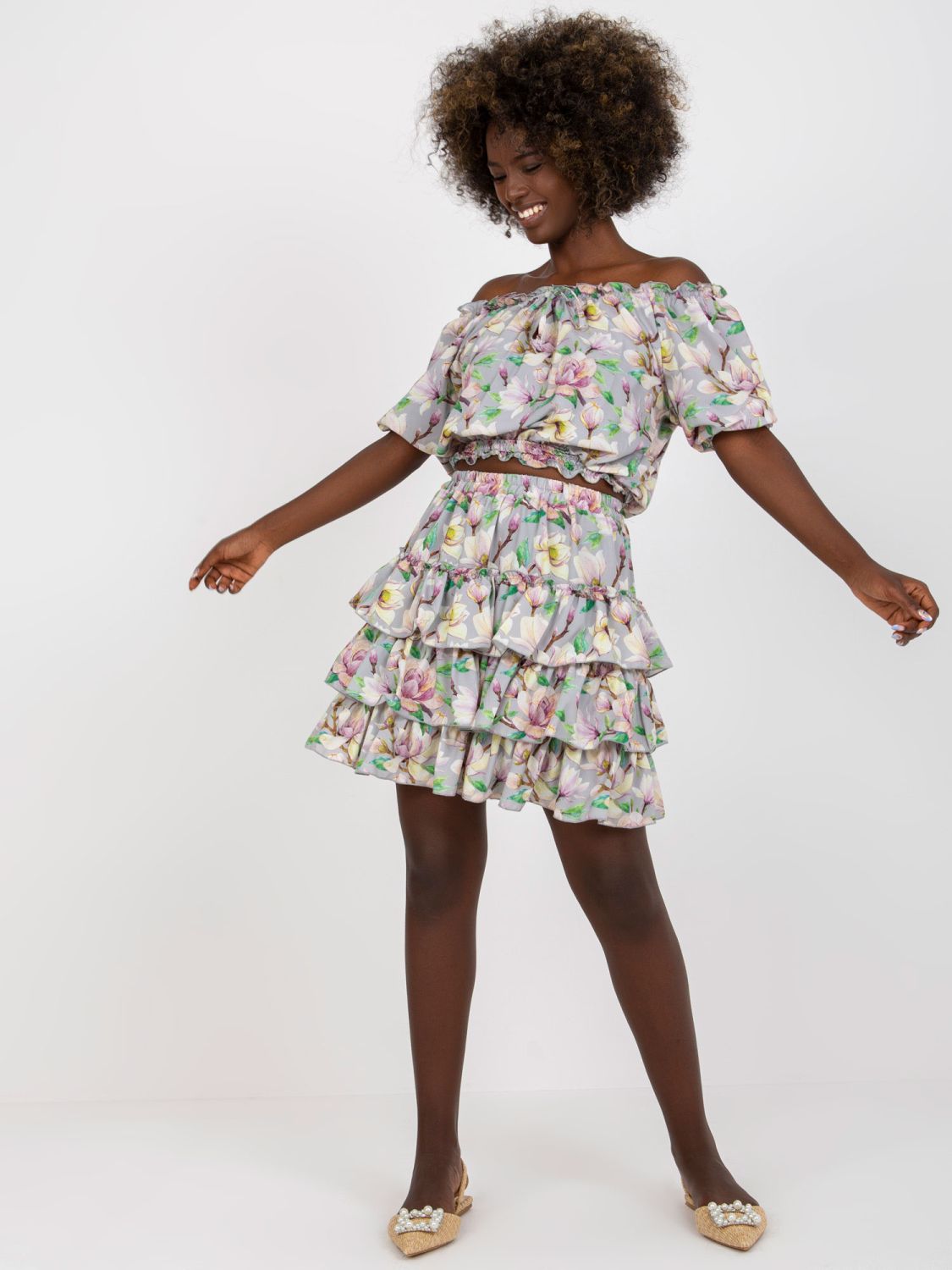 Compleu elegant cu model floral