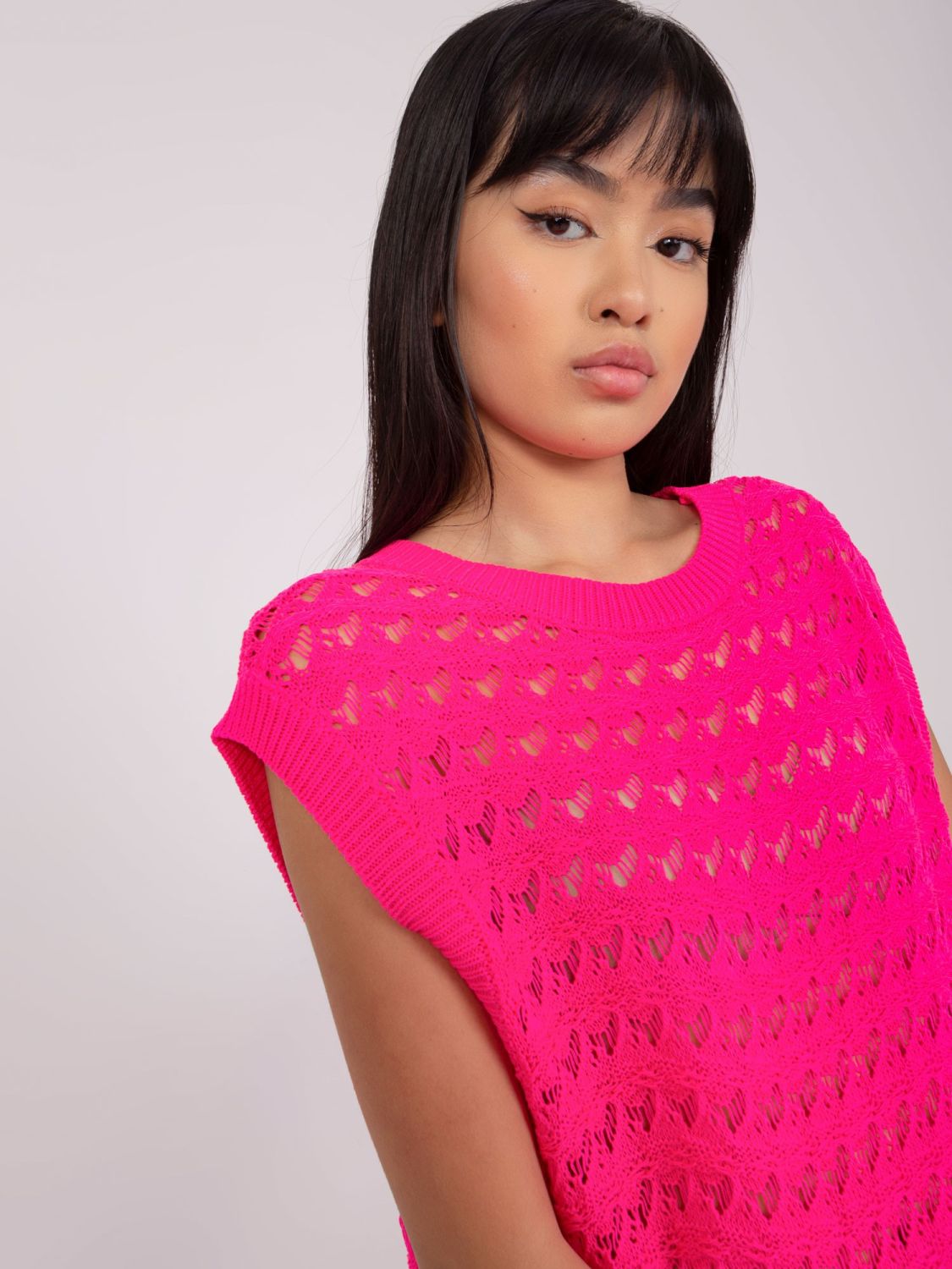 Rochie de vară roz fluorescent fără mâneci