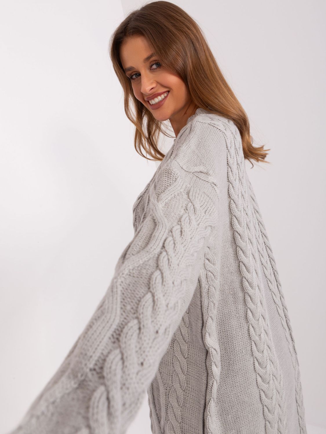 Rochie midi gri elegantă