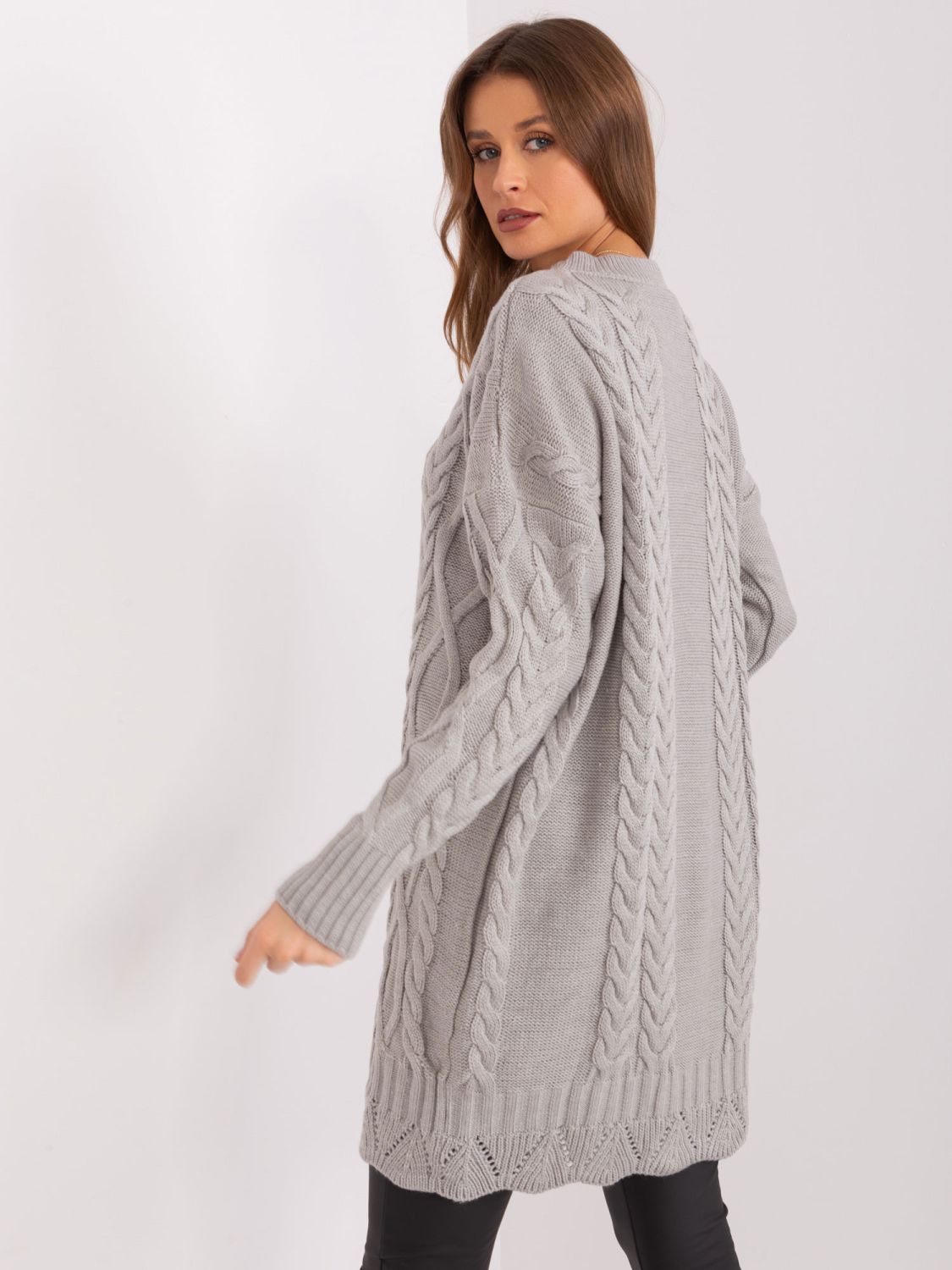 Rochie midi gri elegantă