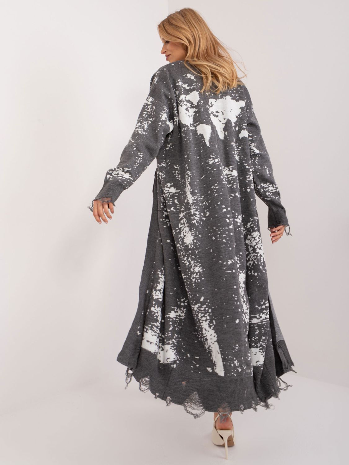 Cardigan elegant în gri închis