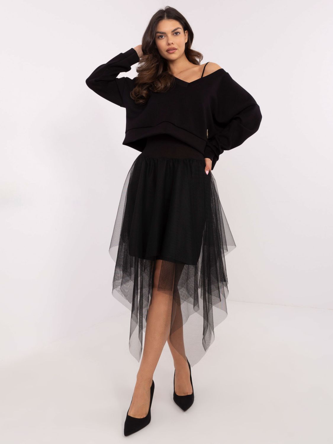Compleu elegant cu mâneci lungi