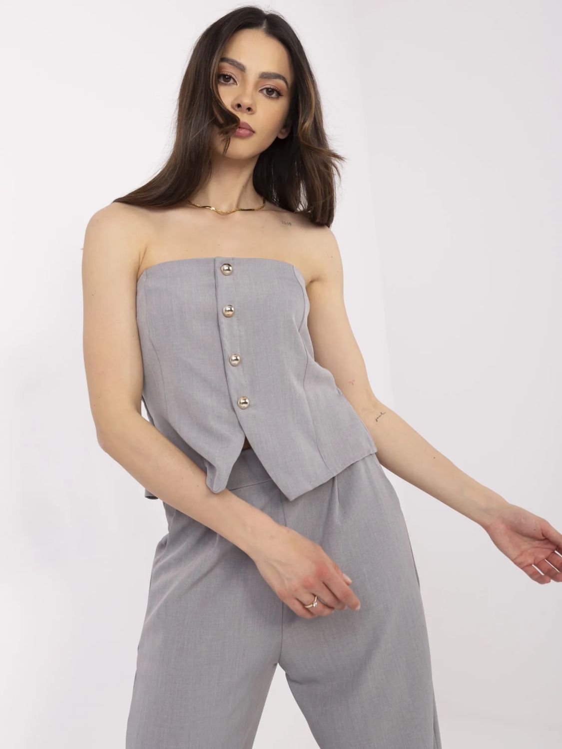 Compleu elegant în culoare gri