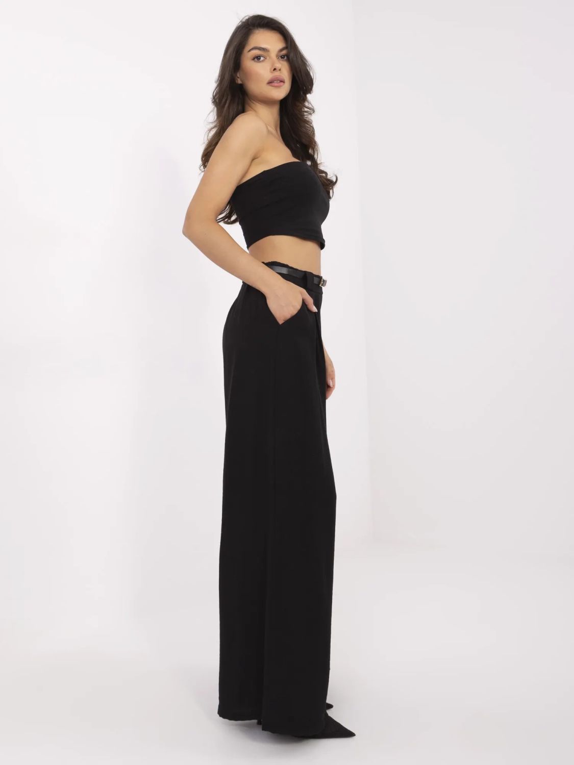 Pantaloni palazzo negri eleganți