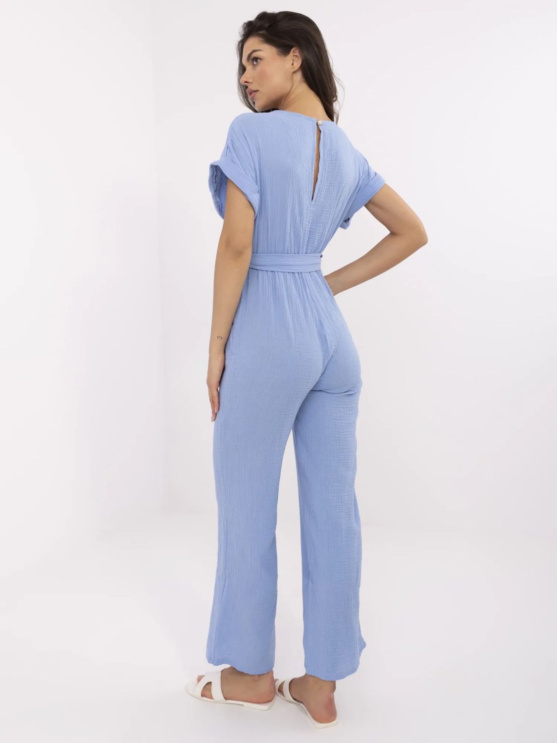 Salopetă albastră elegantă