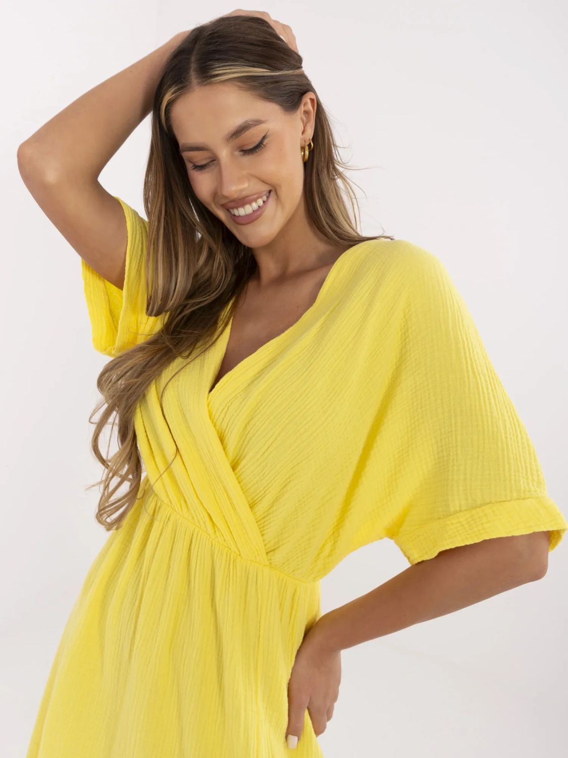 Rochie galbenă evazată
