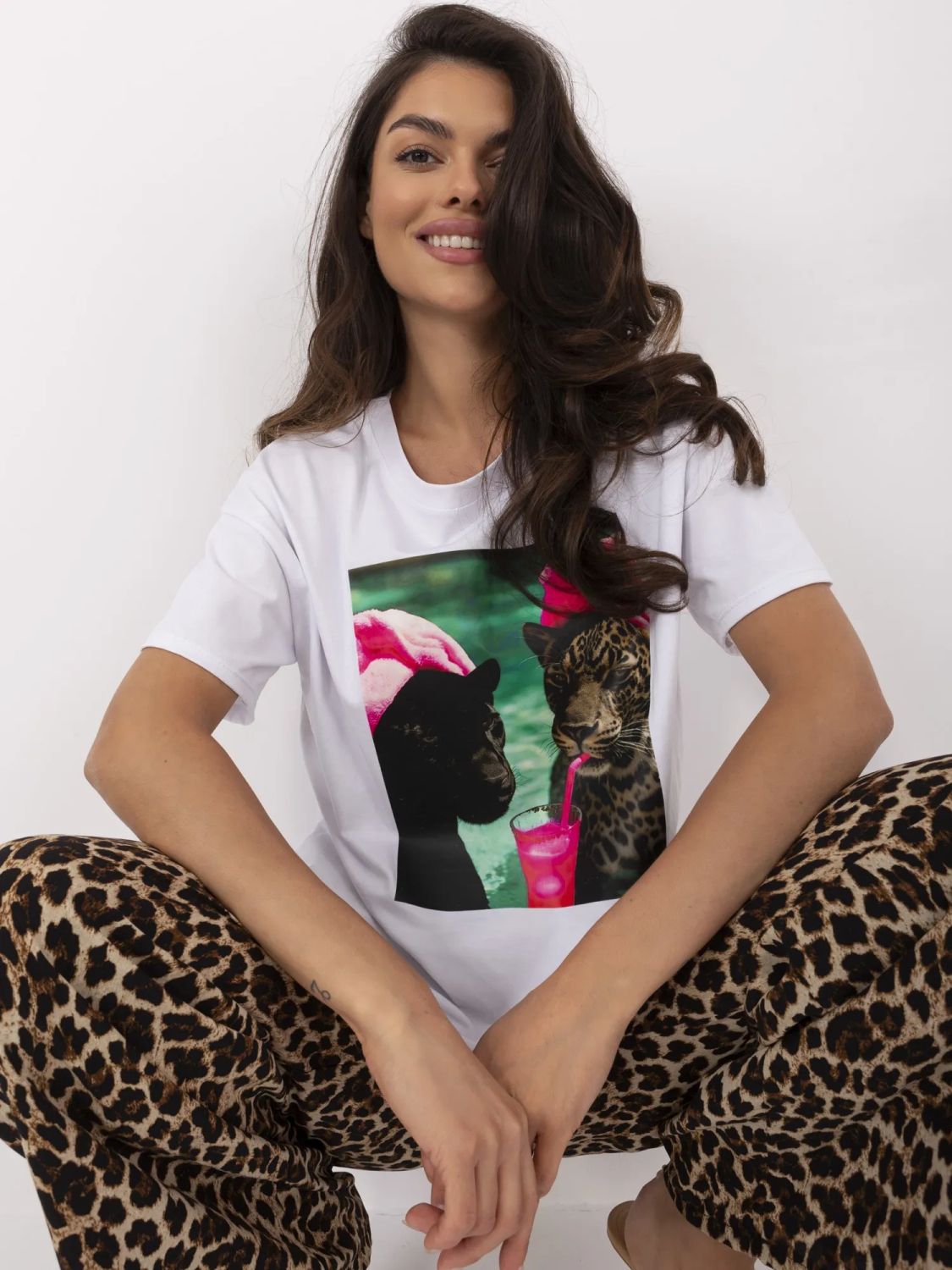 Compleu elegant cu motiv animalier