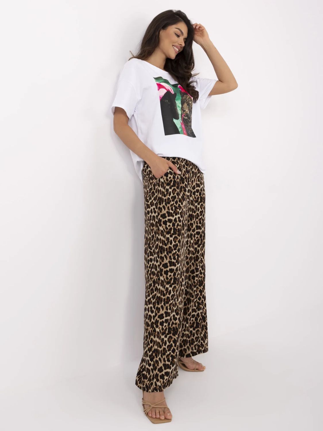 Compleu elegant cu motiv animalier