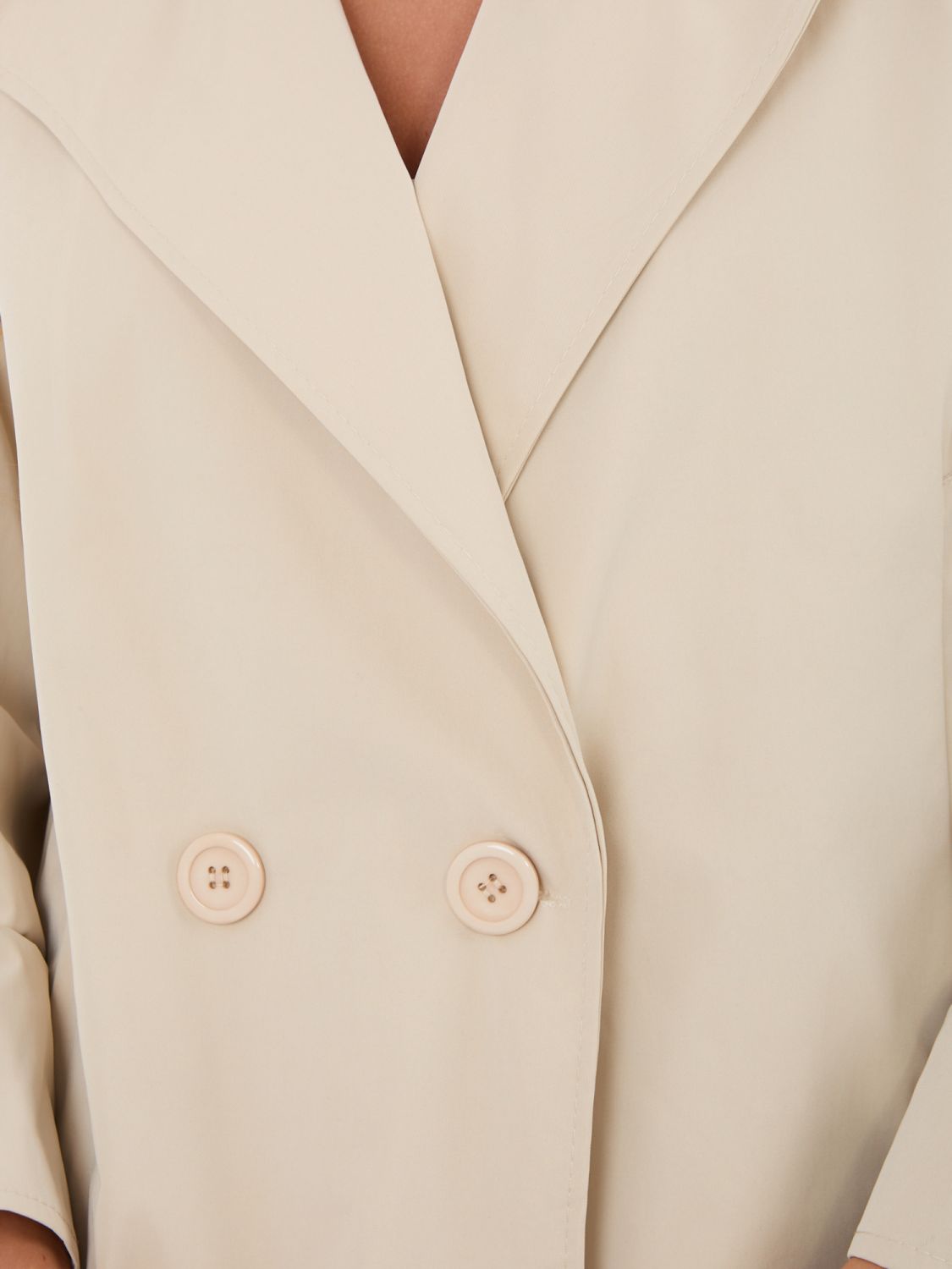 Palton scurt bej de tranziție cu căptușeală