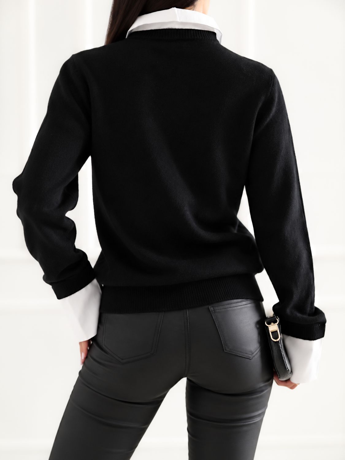 Pulover polo elegant negru