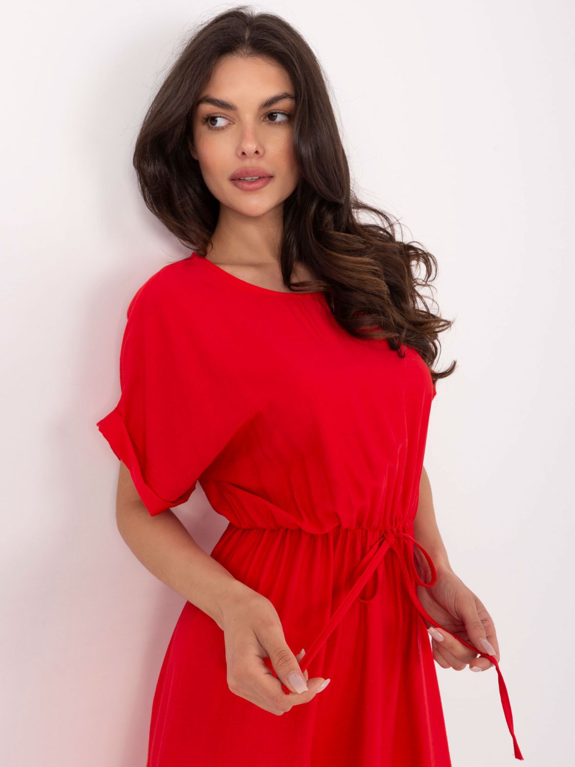 Rochie roșie evazată