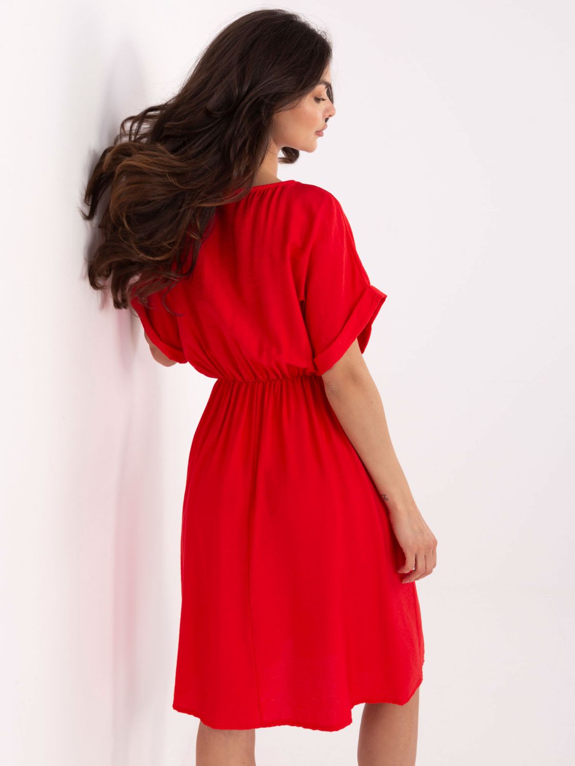Rochie roșie evazată