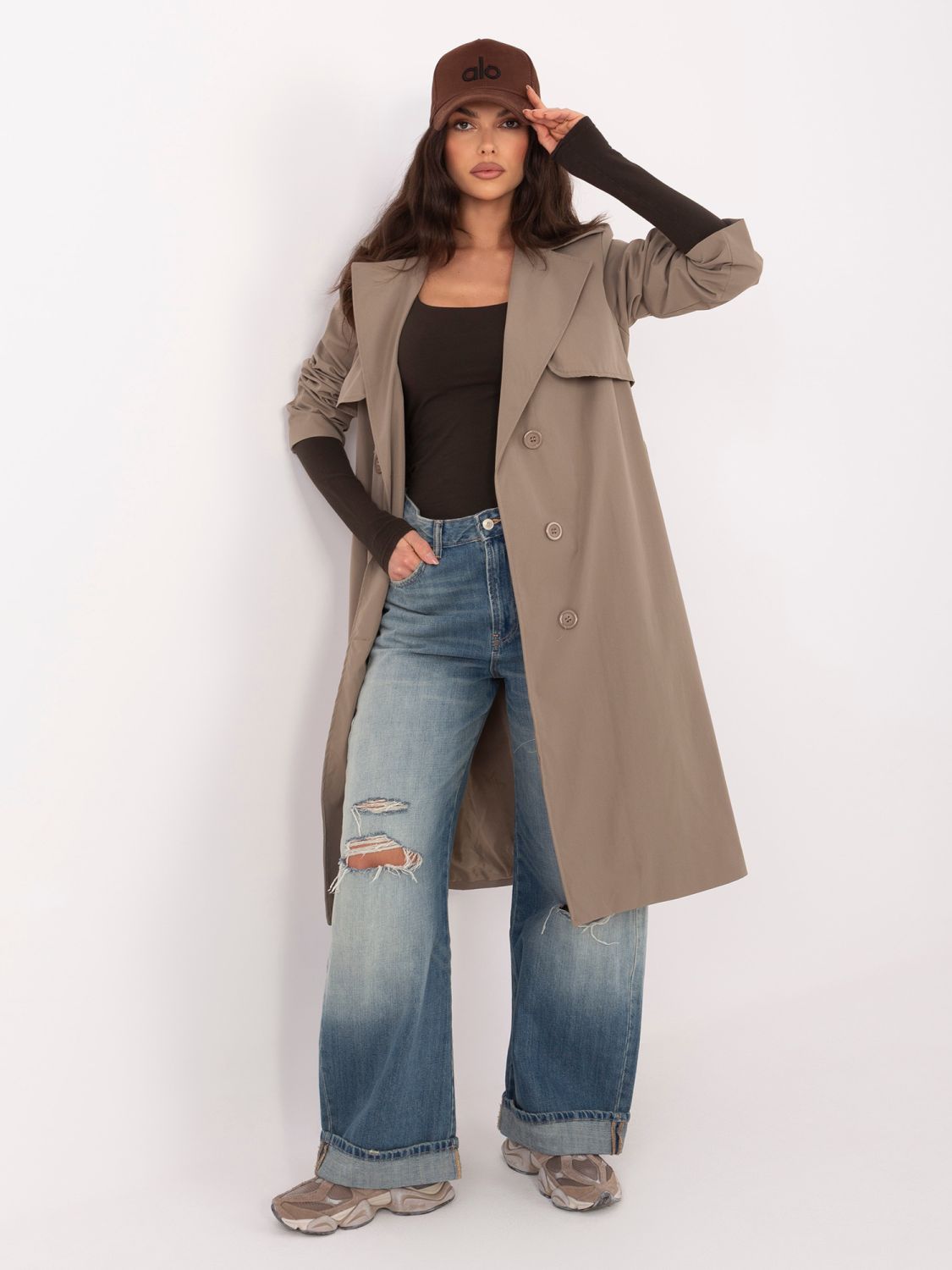 Trenci elegant de tranziție, bej