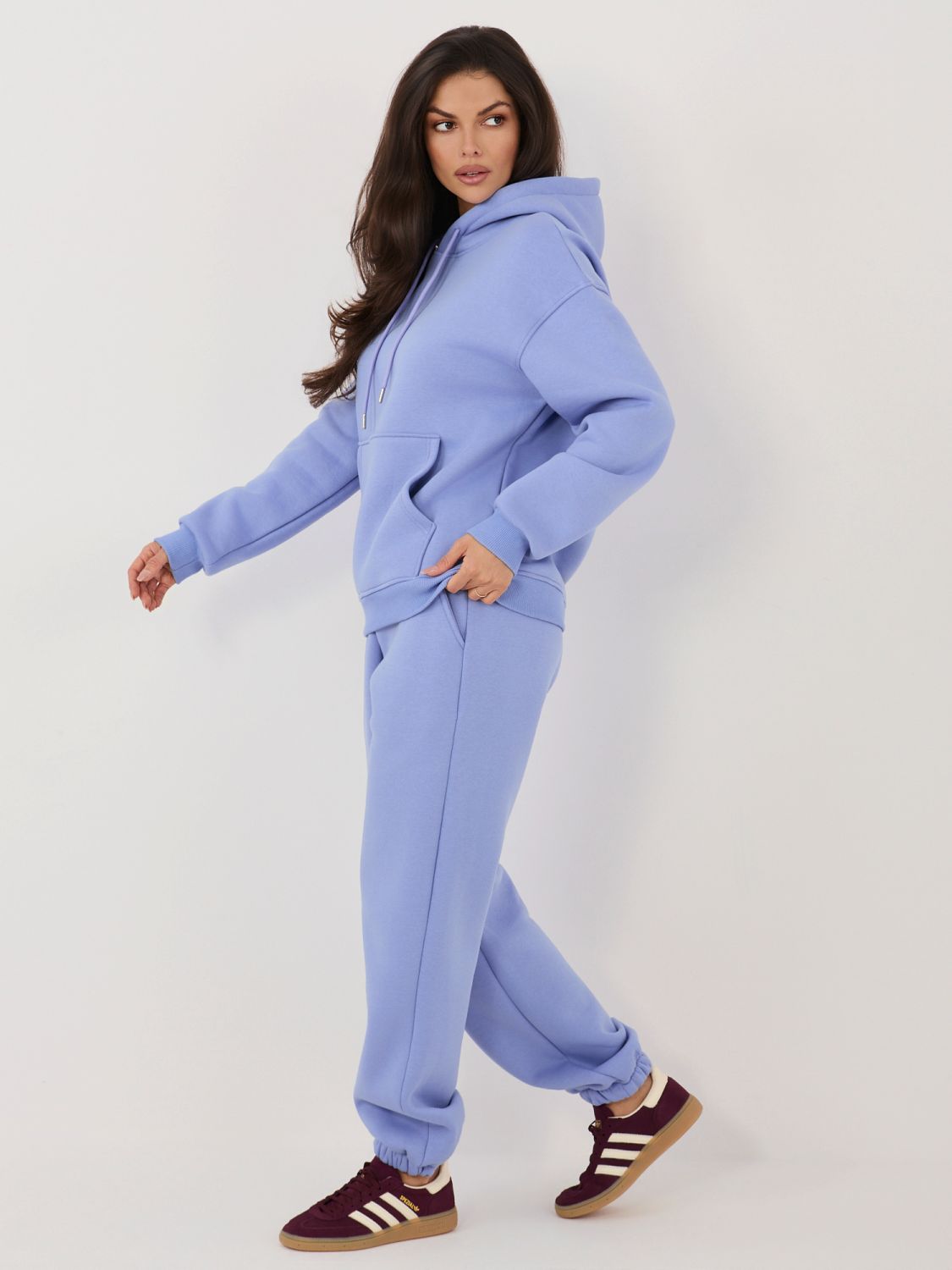 Set mov cu hanorac și mâneci lungi