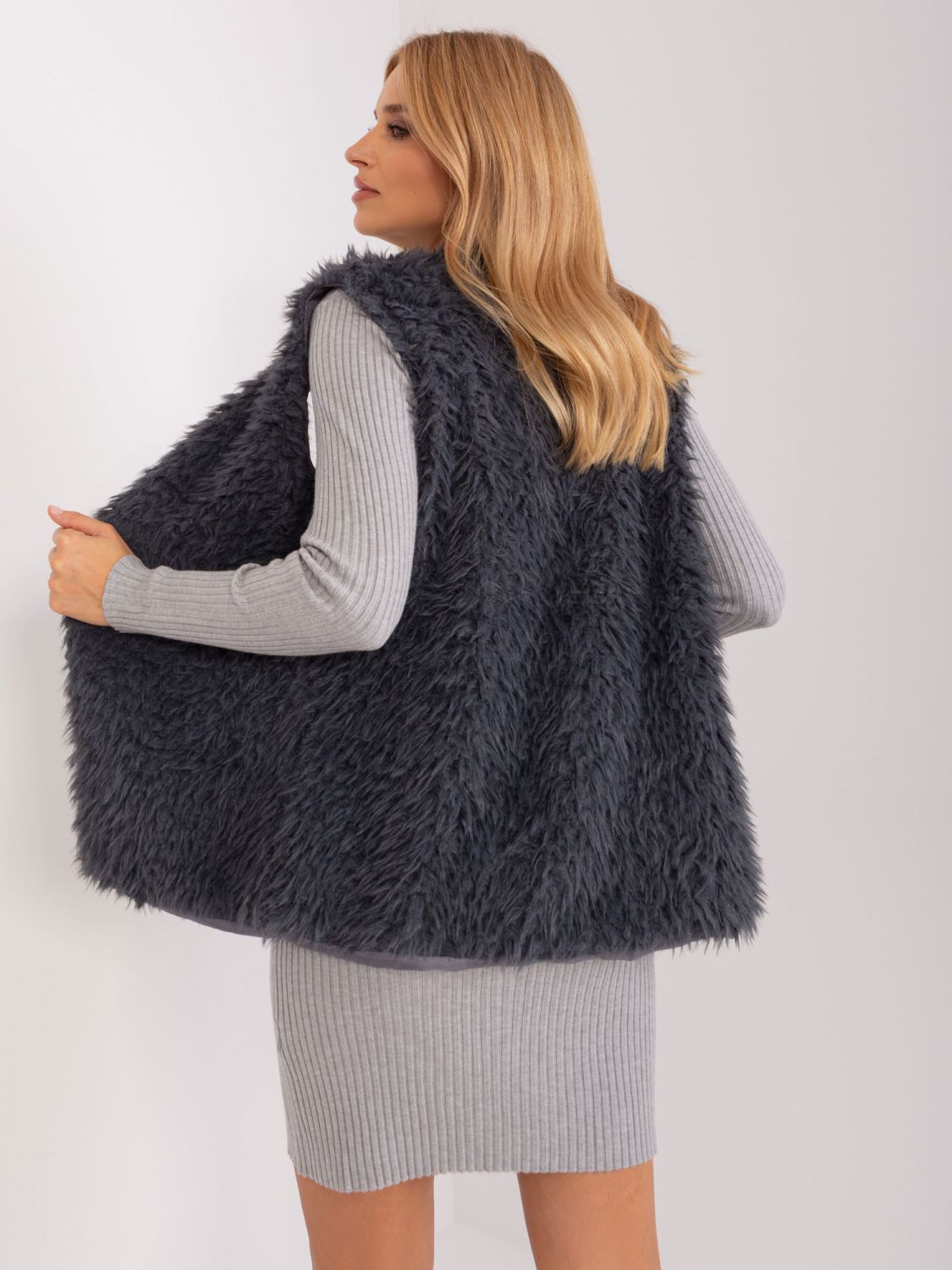 Vestă damă grafit cu căptușeală