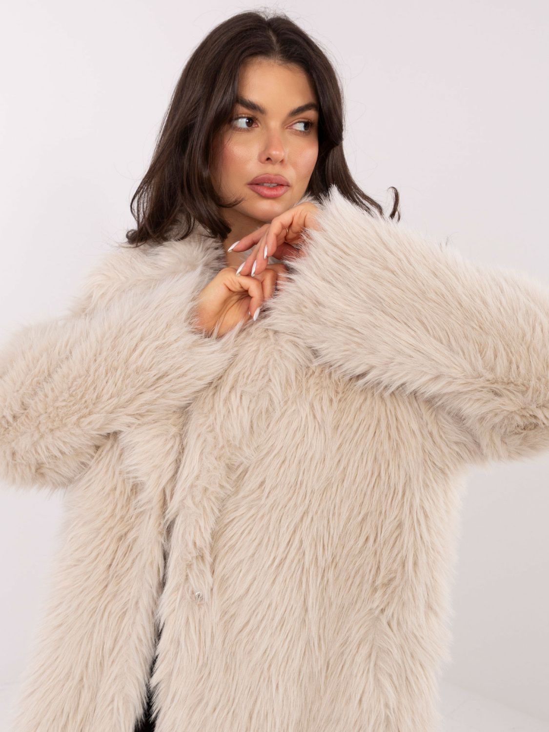 Palton elegant bej deschis cu căptușeală