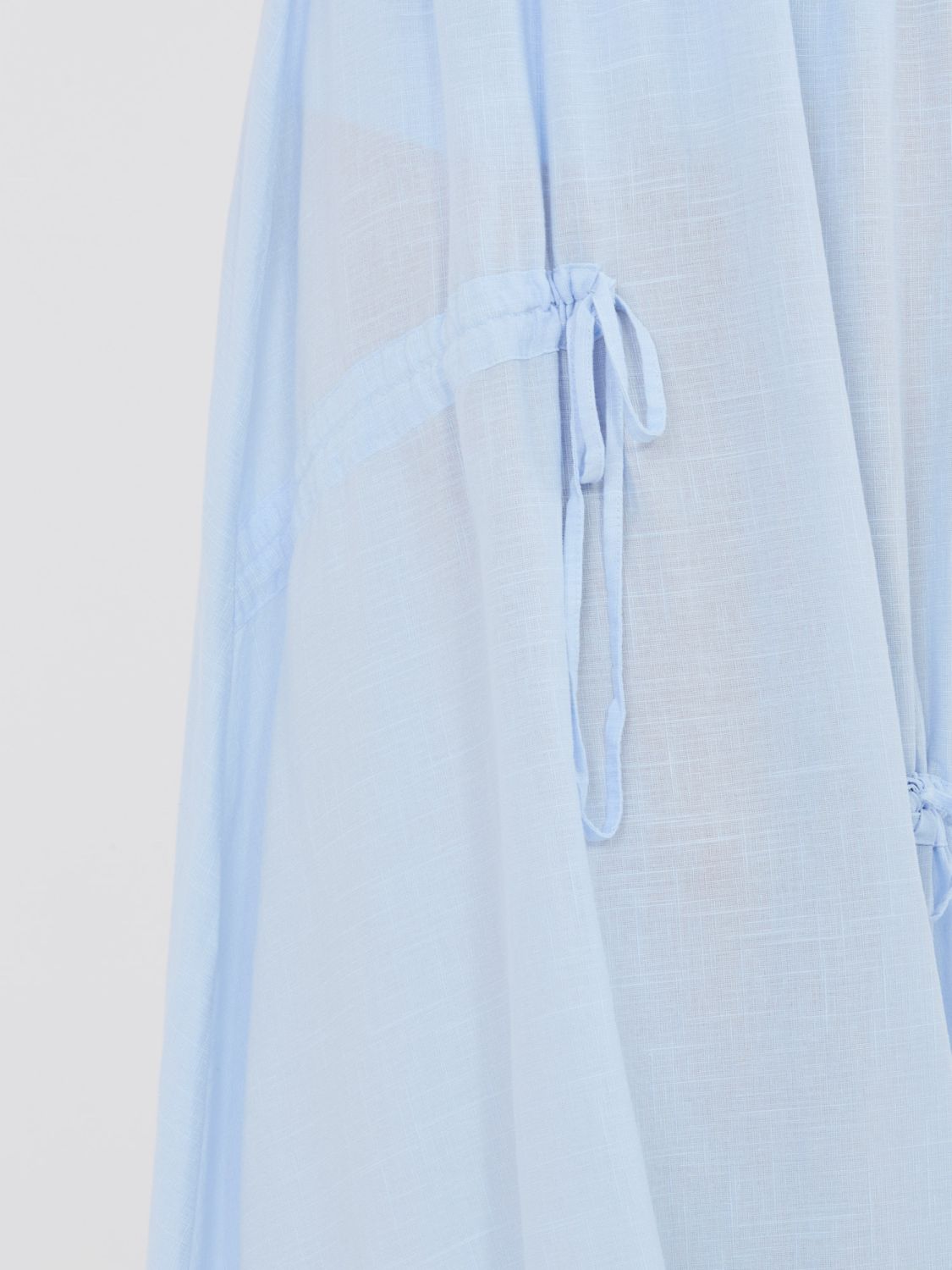 Fustă midi bleu cu cordon