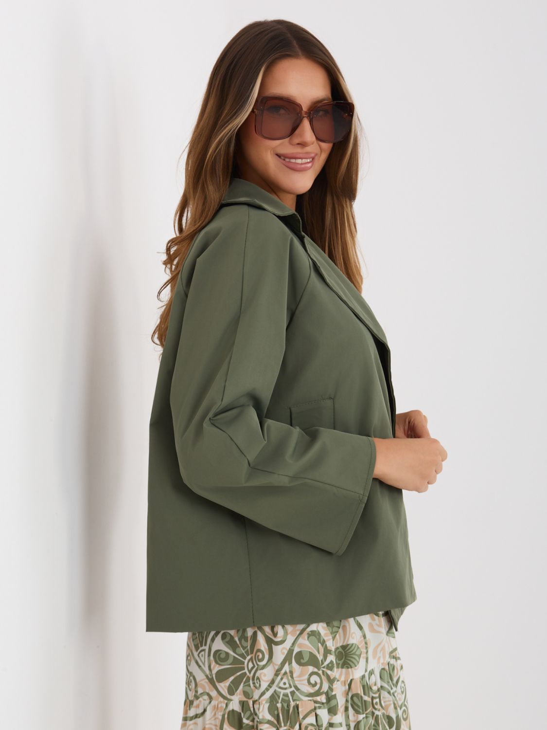 Palton scurt de tranziție khaki