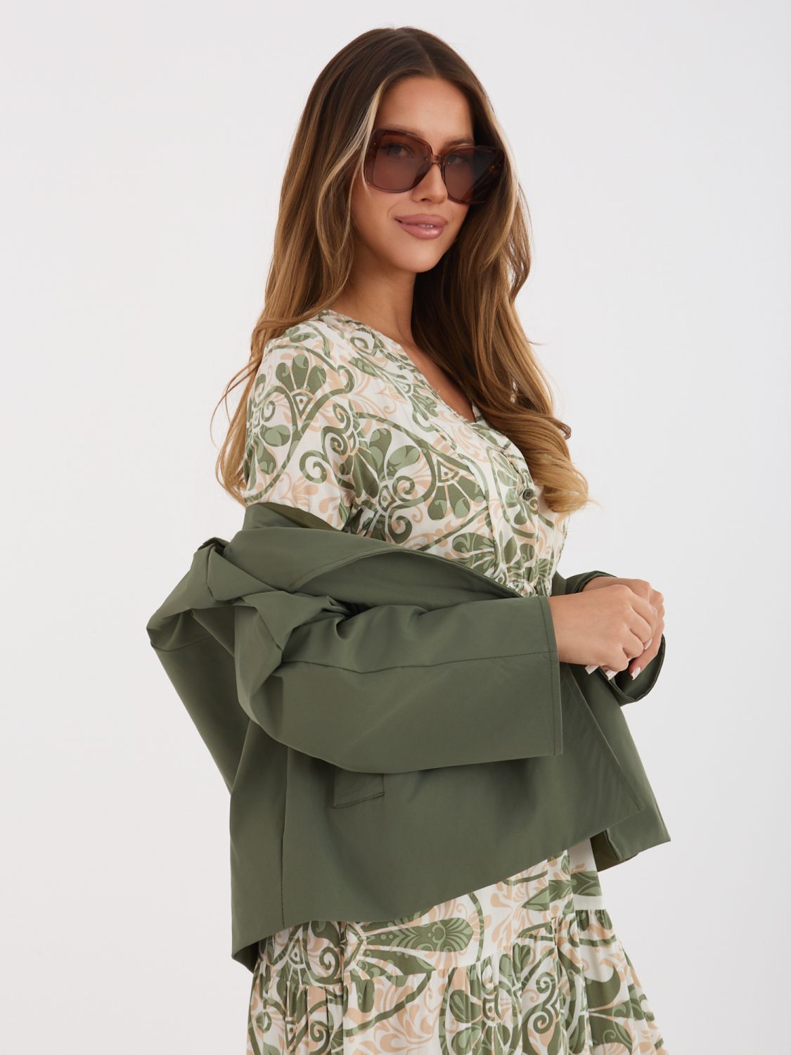 Palton scurt de tranziție khaki