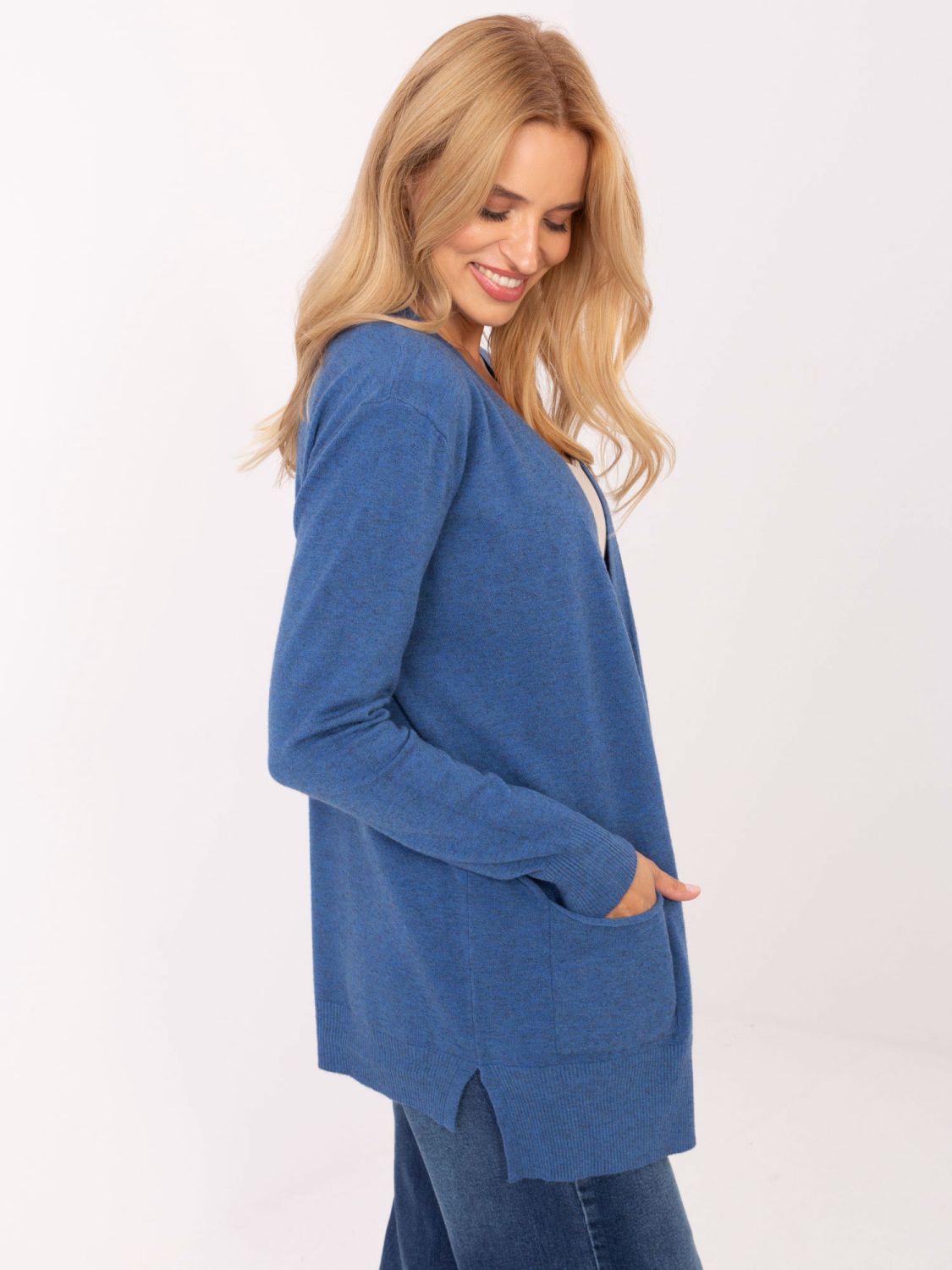 Cardigan albastru elegant