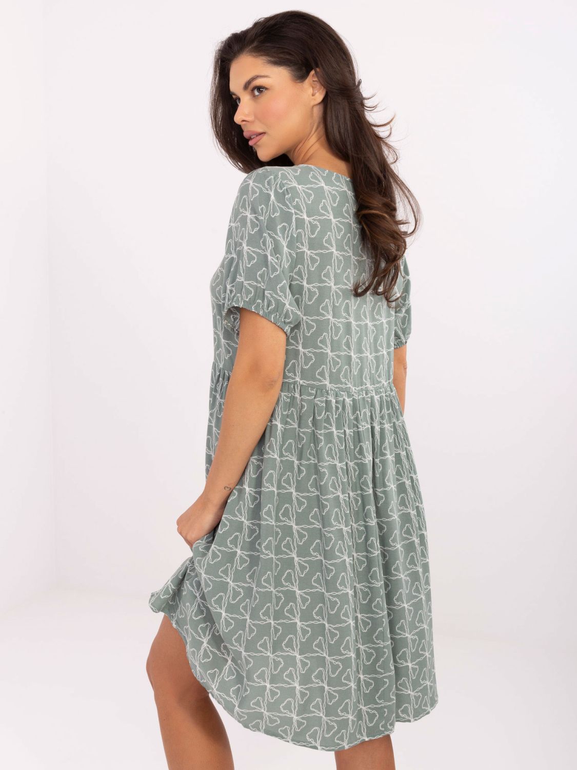Rochie evazată verde pistachio