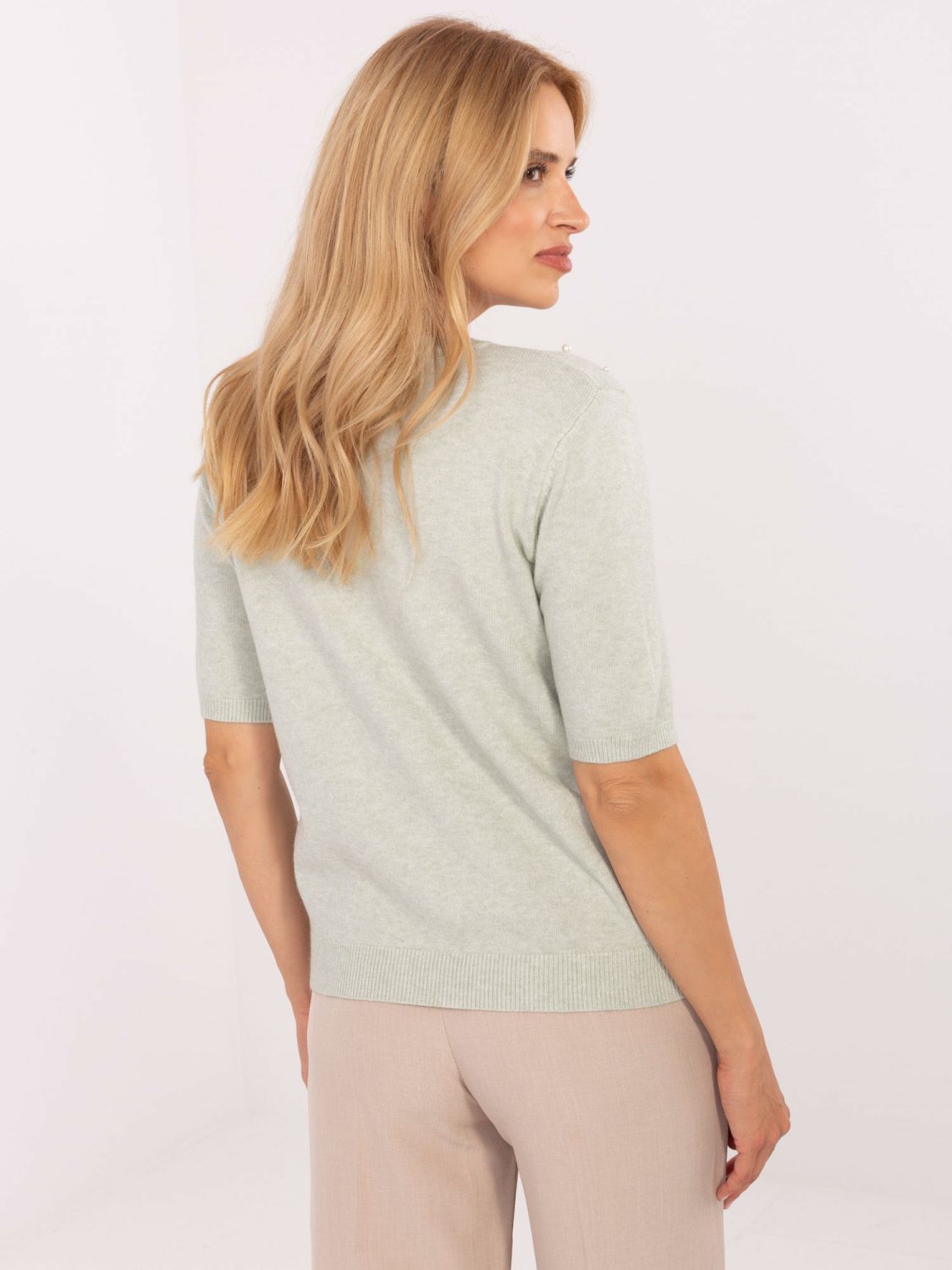 Pulover elegant de culoare pistachio