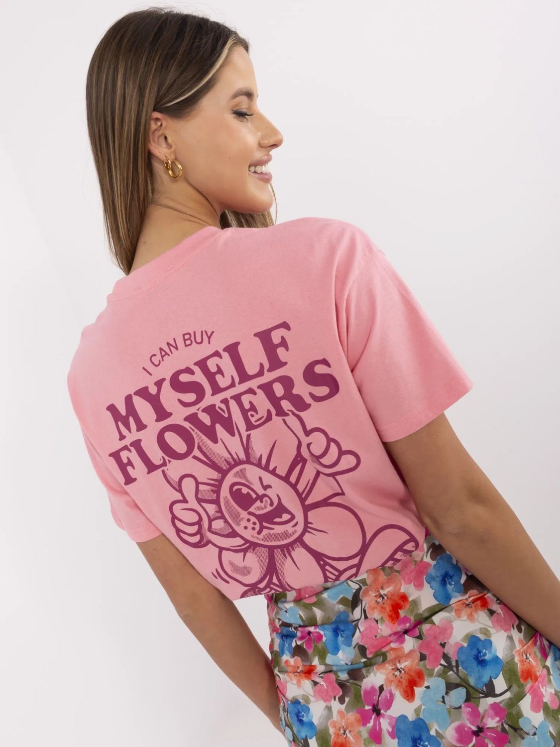 Tricou roz cu imprimeu