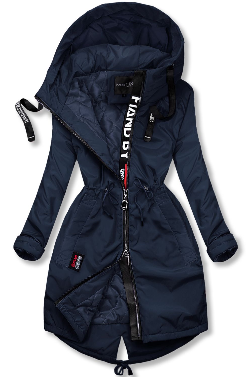 Palton/parka prelungit/ă bleumarin