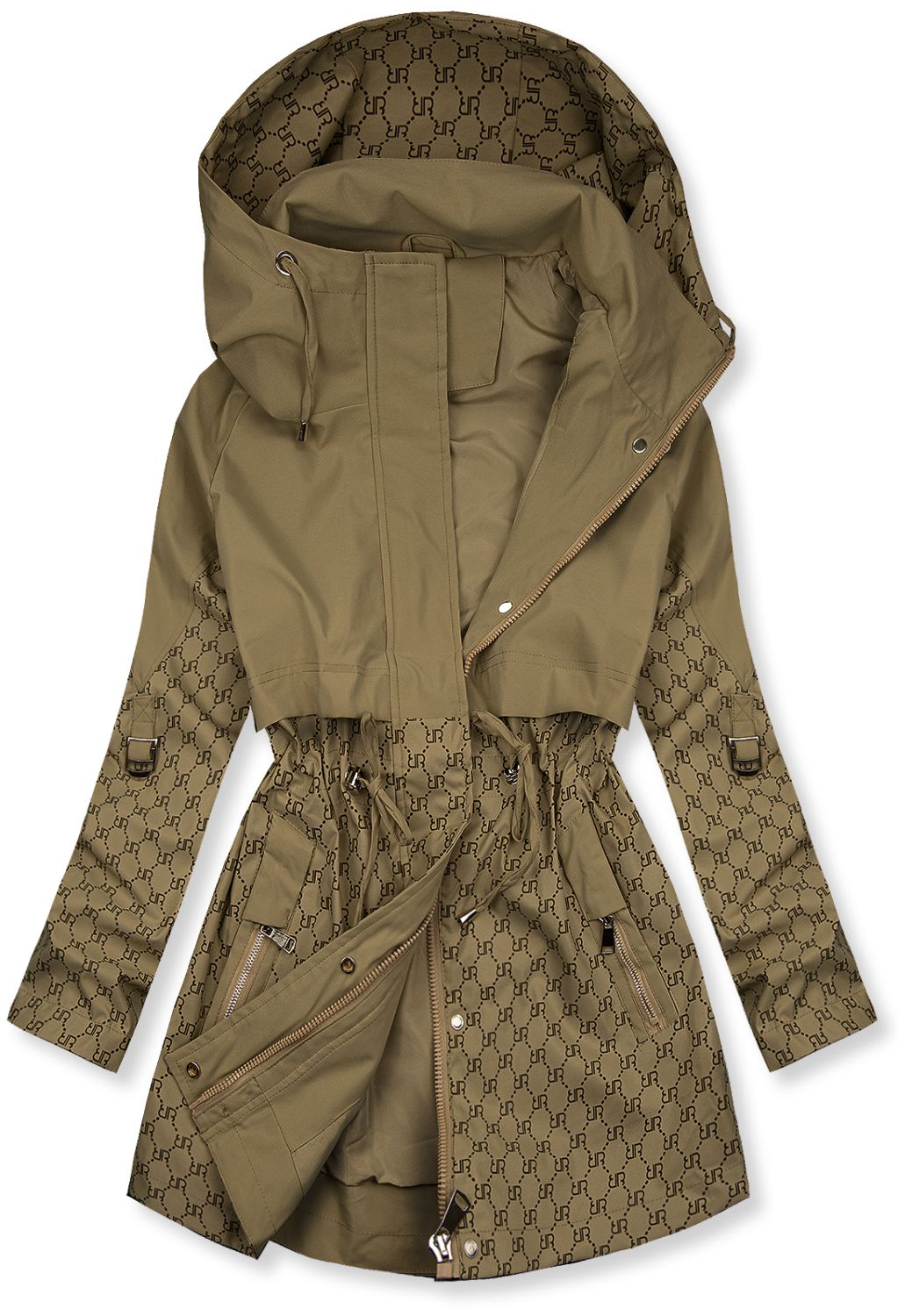 Parka maro cu model pentru primavara/toamna
