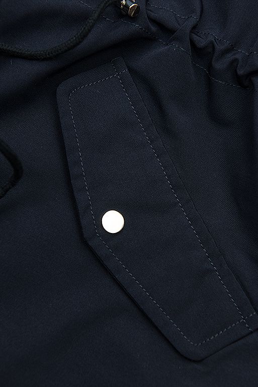 Parka cu glugă detașabilă bleumarin/albastră