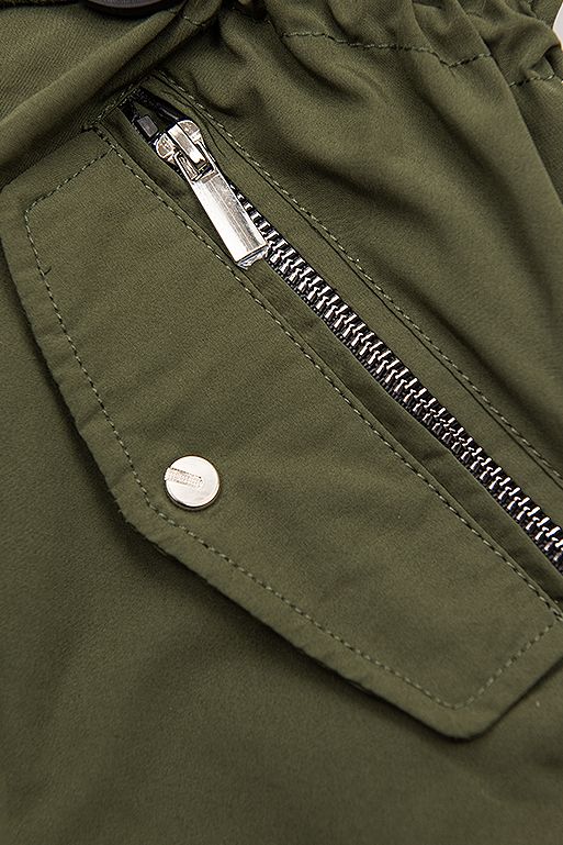 Parka cu glugă kaki/negru