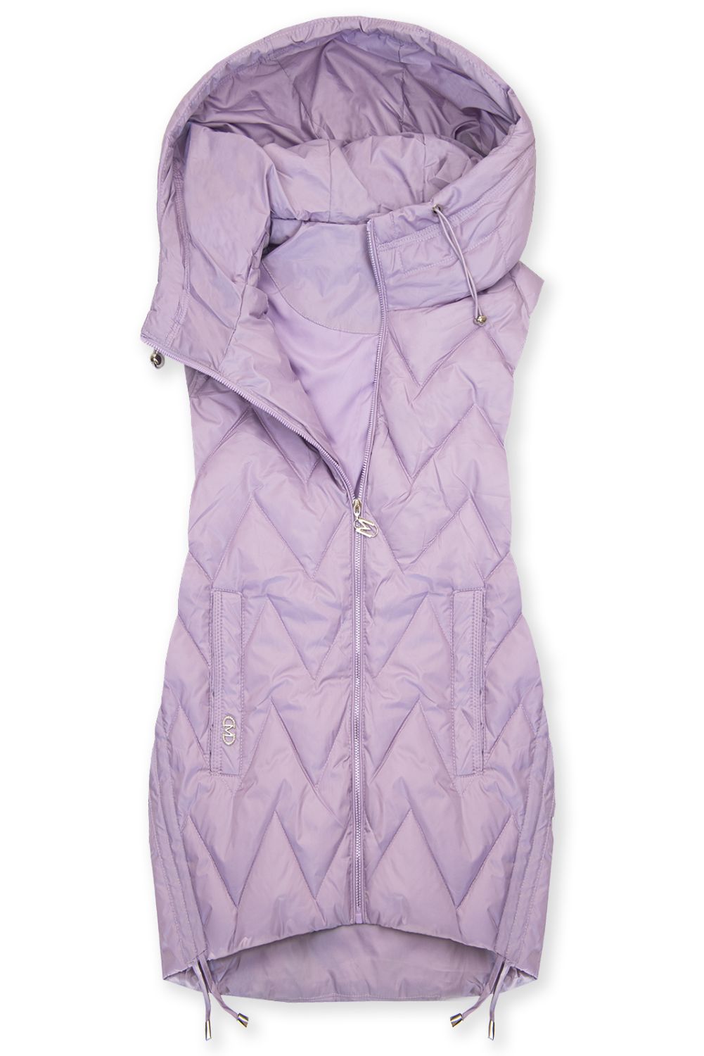 Vestă alungită violet deschis